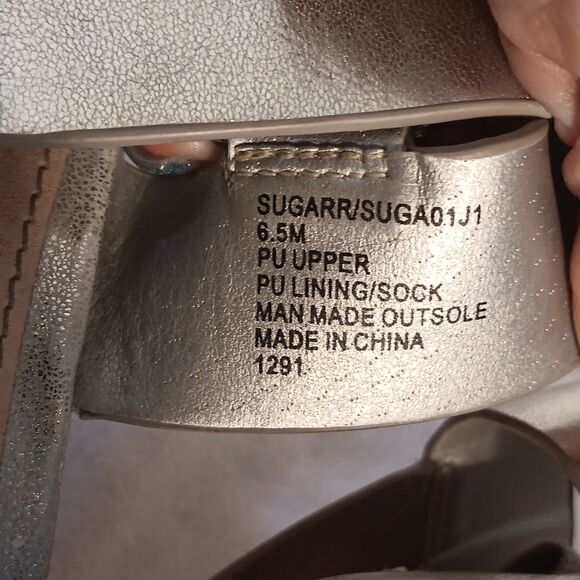 Madden Girl Wedge Metalic Silver Sandals - Picture 5 of 7